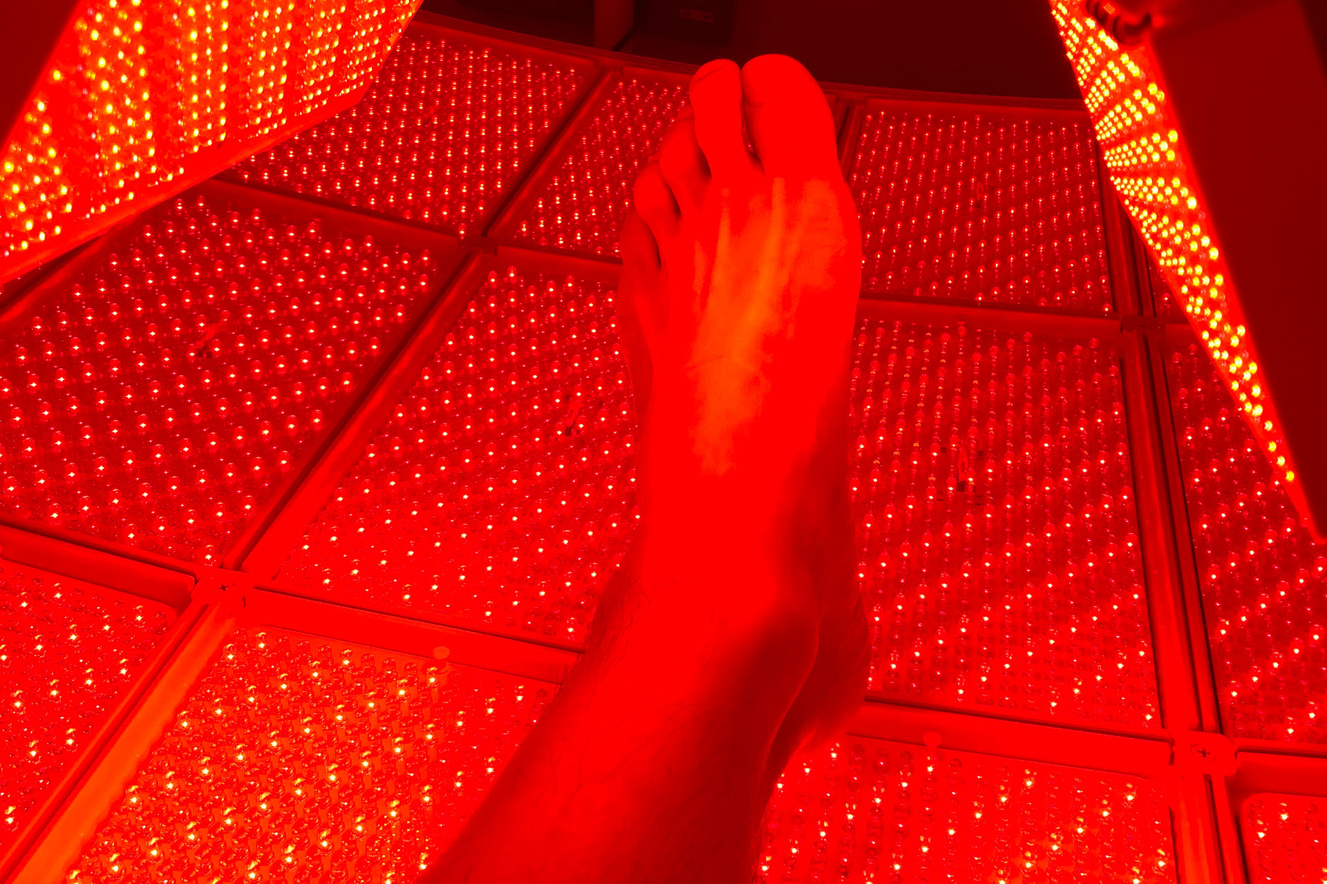 Red light therapy for eversion ankle sprain